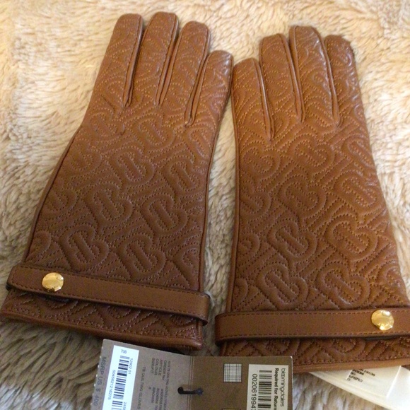 BURBERRY Authentic Lambs Leather Glove SZ 8 NWT # elegant # Mother’s Day gift - Picture 1 of 14